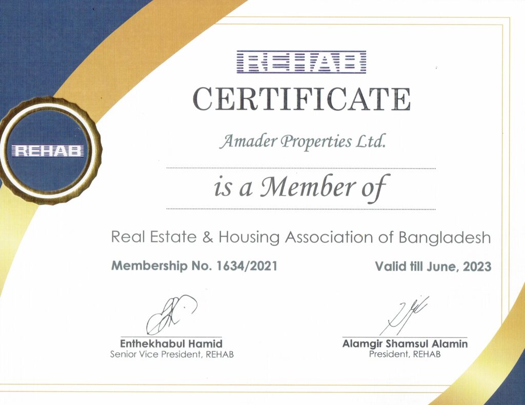Rehab Member Certificate Shawal Group BD